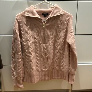 J. Crew Cable Knit Half Zip Sweater